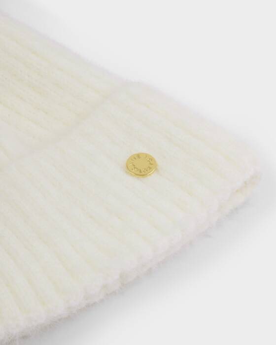 Katie Loxton White Knitted Pom Pom Hat