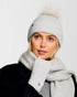 Katie Loxton Pale Grey Sequin Pom Pom Hat