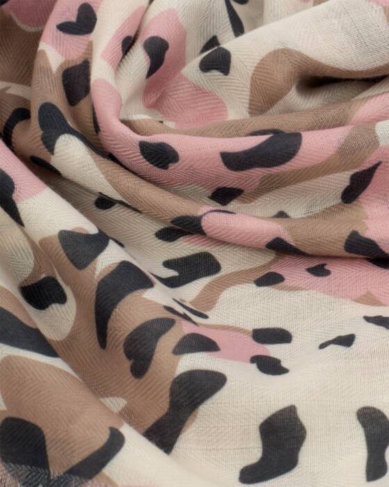 Katie Loxton Ecru Brown Blush Tortoiseshell Printed Scarf