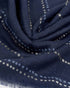Katie Loxton Navy White Dotted Stripe Printed Foil Scarf