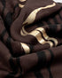 Katie Loxton Chocolate Black Zebra Printed Foil Scarf