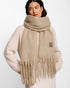 Katie Loxton Blush Taupe Recycled Tassel Scarf