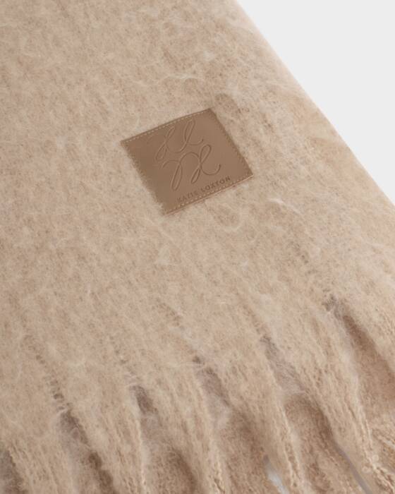 Katie Loxton Blush Taupe Recycled Tassel Scarf