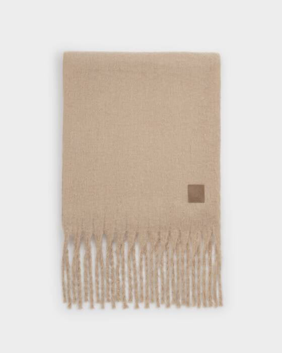 Katie Loxton Blush Taupe Recycled Tassel Scarf