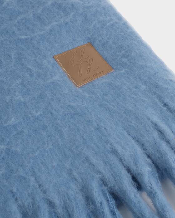 Katie Loxton Blue Recycled Tassel Scarf