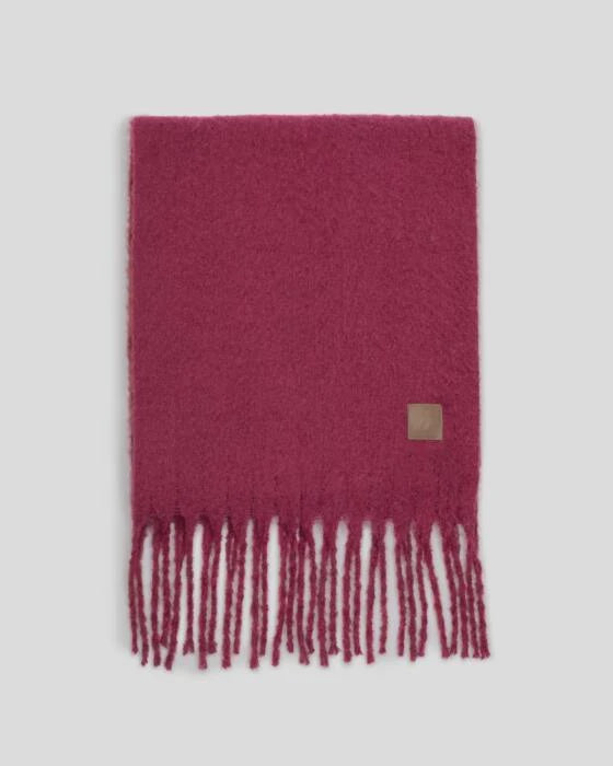 Katie Loxton Garnet Red Recycled Tassel Scarf