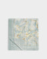 Katie Loxton Green Mist Off White Golden Floral Line Printed Foil Scarf