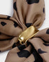 Katie Loxton Mocha Black Classic Leopard Satin Multiway Scarf