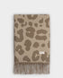 Katie Loxton Taupe Mocha Large Leopard Printed Blanket Scarf