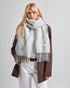 Katie Loxton Off White Grey Oversized Heart Printed Blanket Scarf