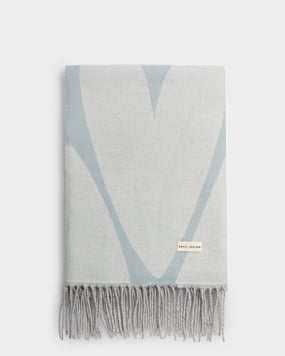 Katie Loxton Off White Grey Oversized Heart Printed Blanket Scarf