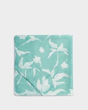 Katie Loxton Sage Off White Floral Printed Foil Scarf