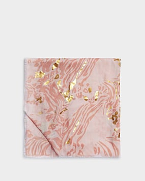 Katie Loxton Pink Dusky Pink Animal Printed Foil Scarf