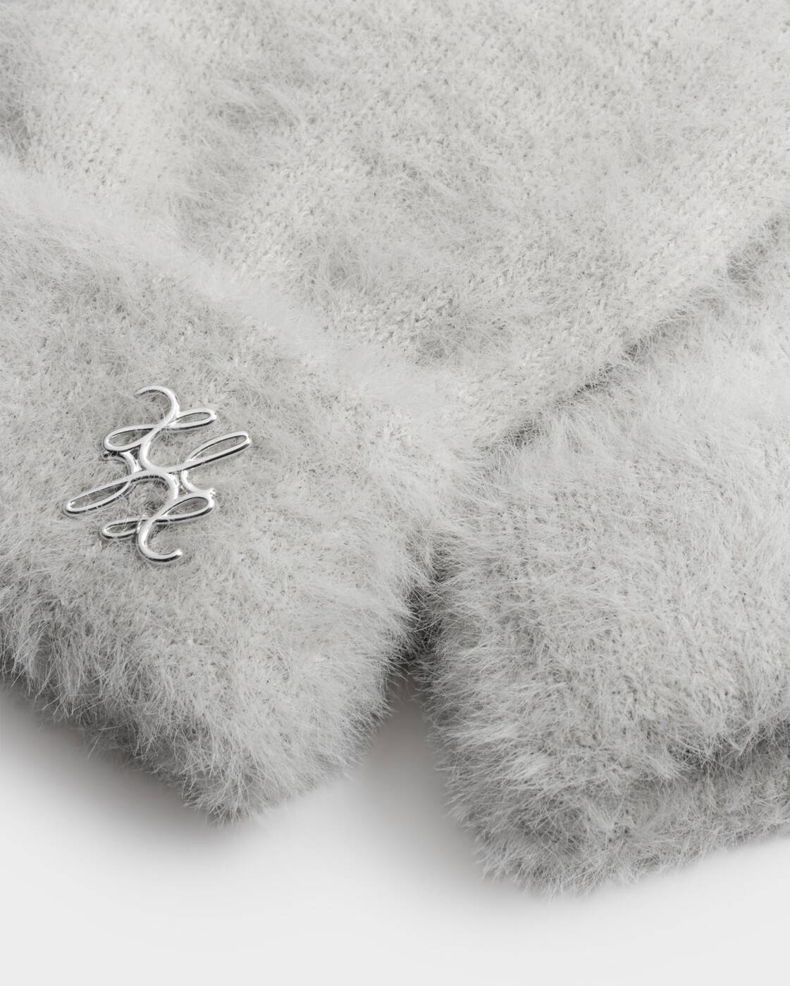Katie Loxton Pale Grey Boxed Soft Knit Gloves