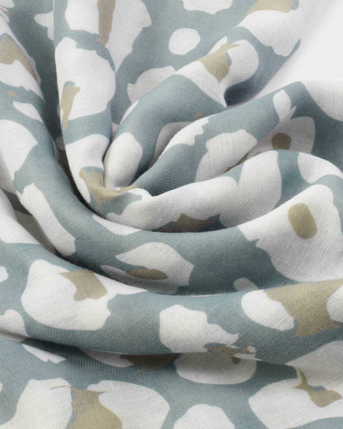 Katie Loxton Grey Taupe Off White Abstract Floral Printed Scarf