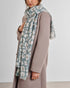 Katie Loxton Grey Taupe Off White Abstract Floral Printed Scarf