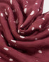 Katie Loxton Burgundy & White Scattered Dots Printed Studded Scarf