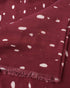 Katie Loxton Burgundy & White Scattered Dots Printed Studded Scarf
