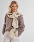 Katie Loxton Sand Taupe Chocolate Snake Printed Foil Scarf