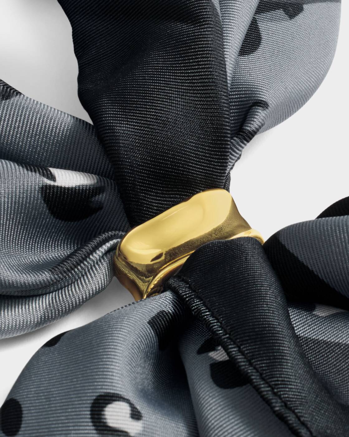 Katie Loxton Black & Blue Small Leopard Satin Multiway Scarf