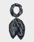 Katie Loxton Black & Blue Small Leopard Satin Multiway Scarf