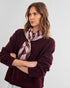 Katie Loxton Pink & Cherry Check Satin Multiway Scarf