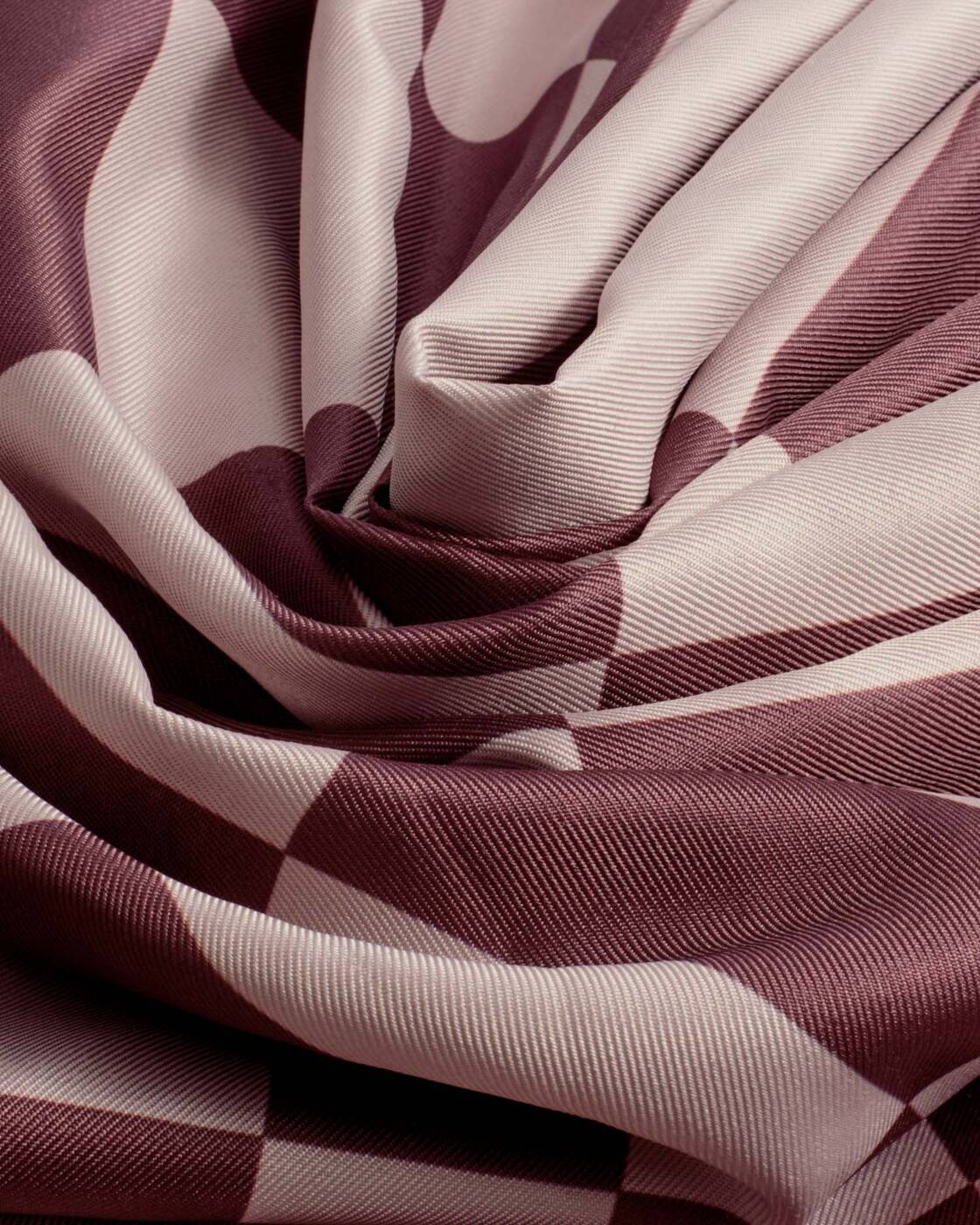 Katie Loxton Pink & Cherry Check Satin Multiway Scarf