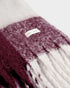 Katie Loxton Cherry & Off White Recycled Checked Tassel Scarf