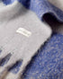 Katie Loxton Blue & Grey Recycled Checked Tassel Scarf