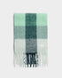 Katie Loxton Green & Grey Recycled Checked Tassel Scarf