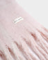 Katie Loxton Blush Pink & White Plaid Recycled Striped Tassel Scarf