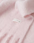 Katie Loxton Blush Pink & White Plaid Recycled Striped Tassel Scarf