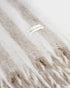 Katie Loxton Off White & Sand Recycled Striped Tassel Scarf