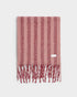 Katie Loxton Pink & Cherry Recycled Striped Tassel Scarf