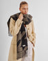 Katie Loxton Taupe & Black Houndstooth Printed Blanket Scarf