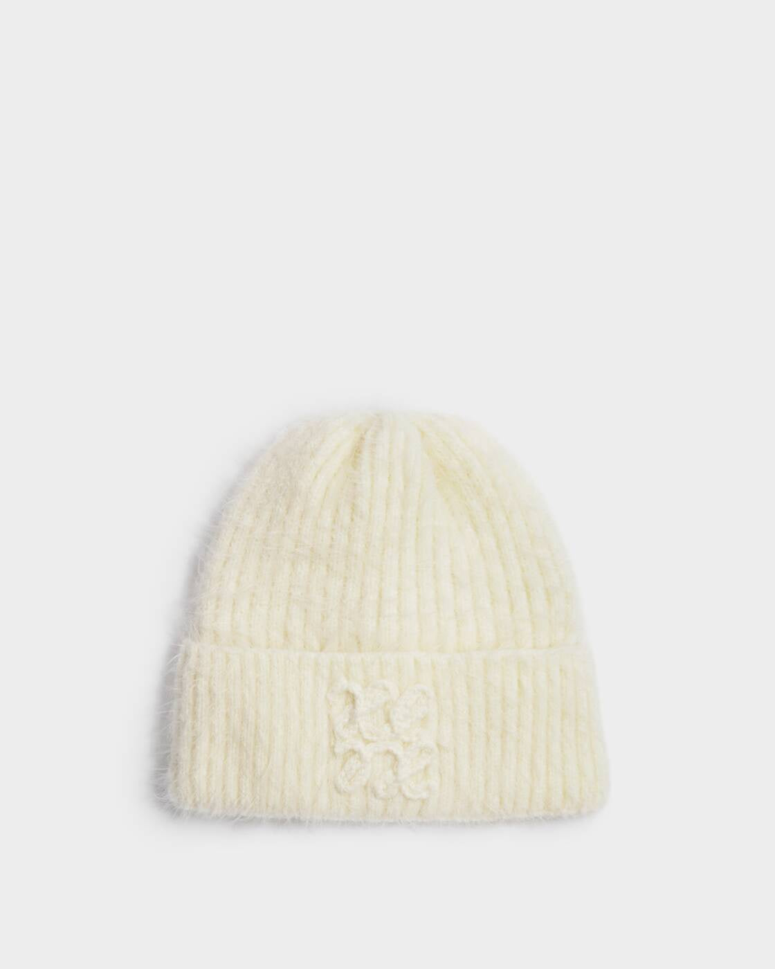 Katie Loxton Off White Logo Appliqué Hat