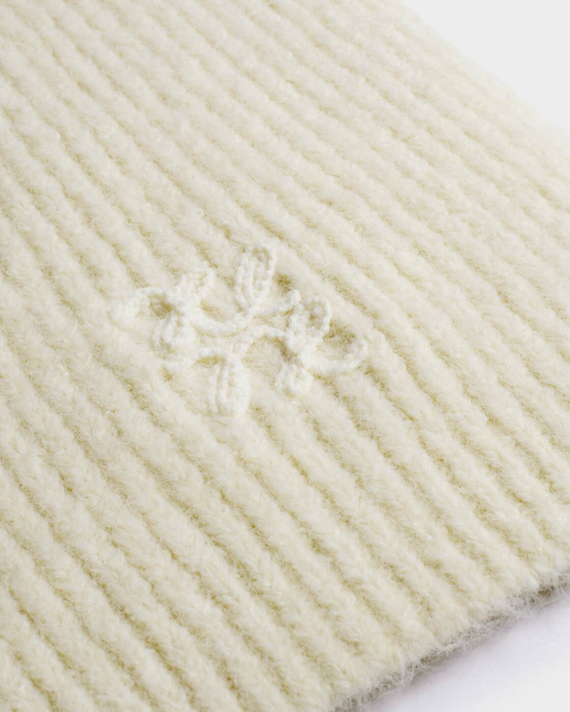 Katie Loxton Off White & Taupe Logo Appliqué Scarf