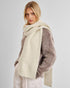 Katie Loxton Off White & Taupe Logo Appliqué Scarf