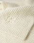 Katie Loxton Off White & Taupe Logo Appliqué Scarf