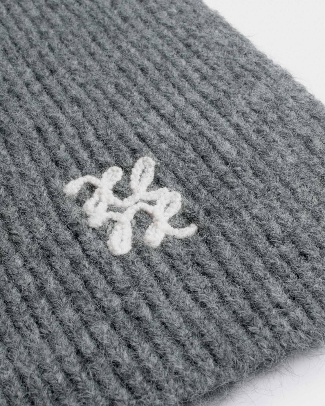 Katie Loxton Charcoal & Pastel Grey Logo Appliqué Scarf