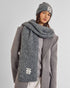 Katie Loxton Charcoal & Pastel Grey Logo Appliqué Scarf