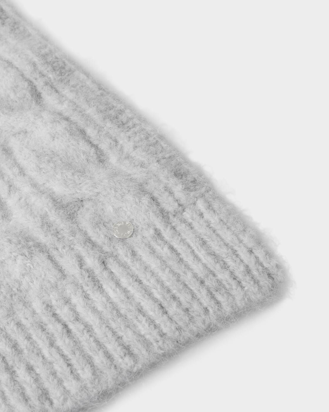 Katie Loxton Light Grey Cable Knit Scarf