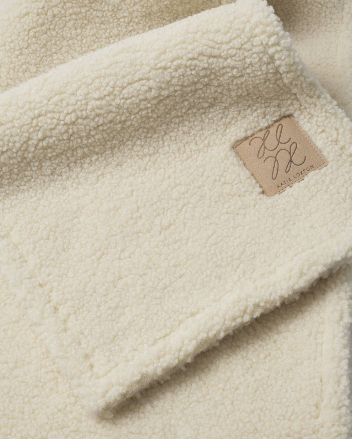 Katie Loxton Cream Borg Scarf