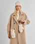 Katie Loxton Cream Borg Mittens With Cord
