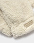 Katie Loxton Cream Borg Mittens With Cord