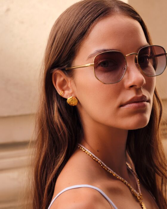 Katie Loxton Gold Cali Sunglasses