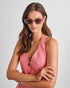 Katie Loxton Pink Transparent Rimini Sunglasses