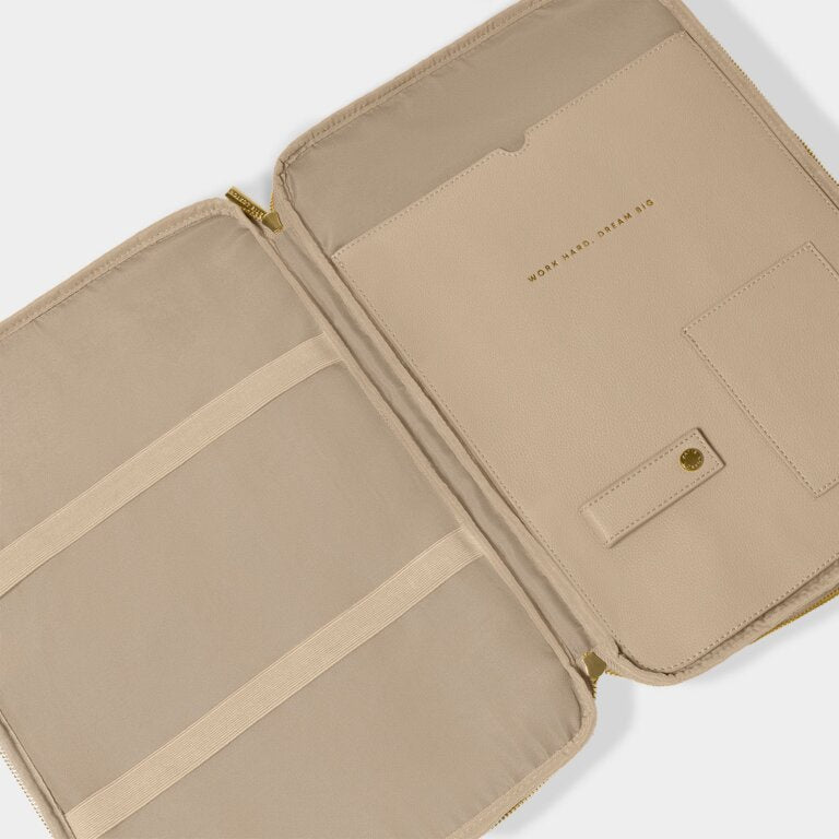 Katie Loxton Light Taupe Folio Laptop Case