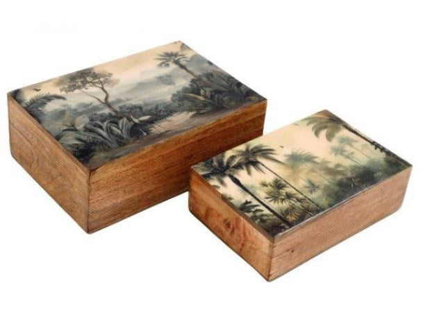 Sepia Print Large Rectangular Box