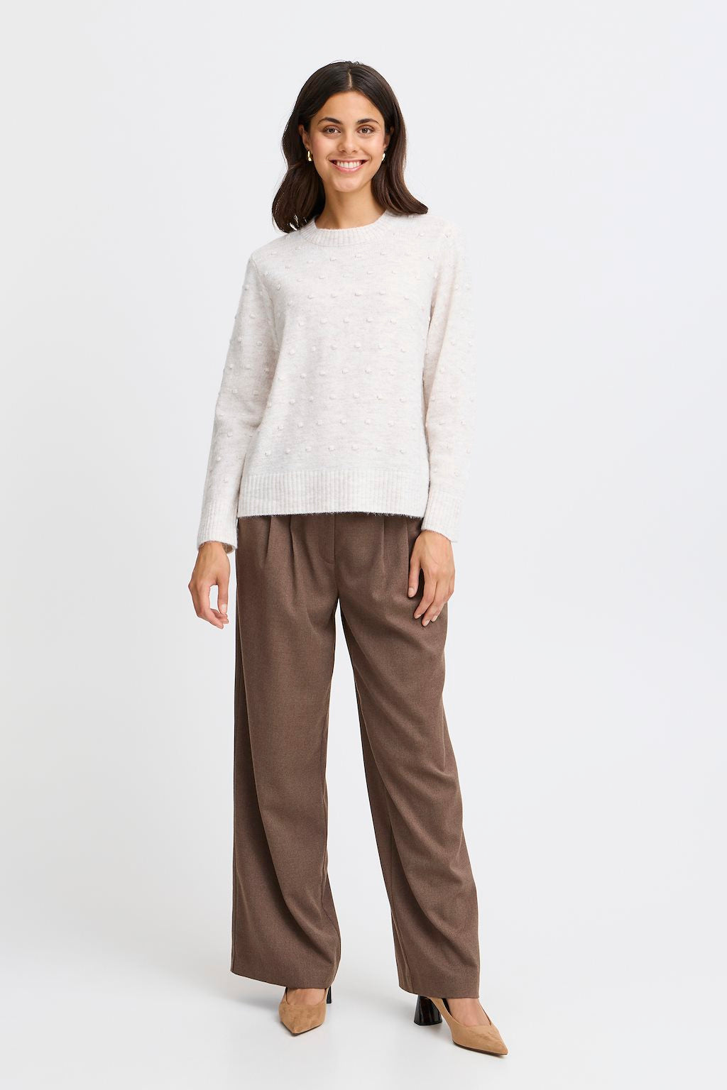 Fransa Elise Pullover Limestone Melange